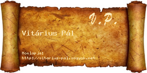 Vitárius Pál névjegykártya